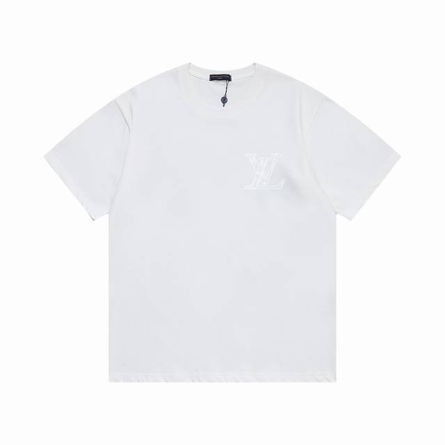 lv New Lvjia T-Shirt With Lv Logo Printed On The Back. 1:1 High Quality 100%