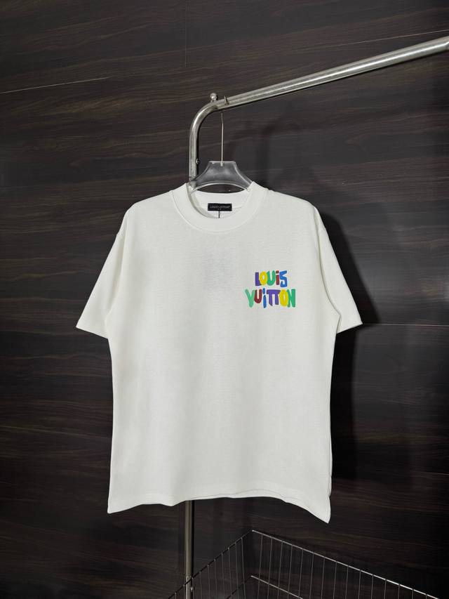 Style No. He246 Louis Vuitton-Lv Round Neck T-Shirt With Painted Letters On The