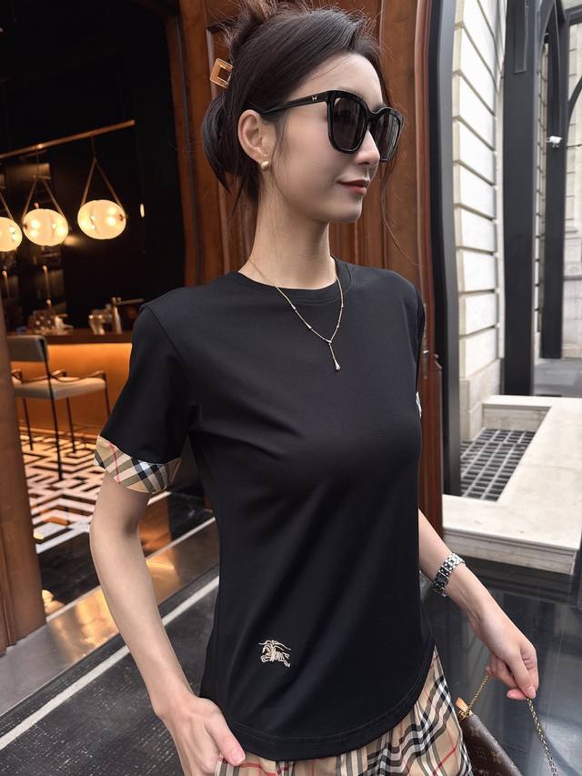 b Home B New Round Neck Short Sleeve T-Shirt Style Number: 62135 Black White