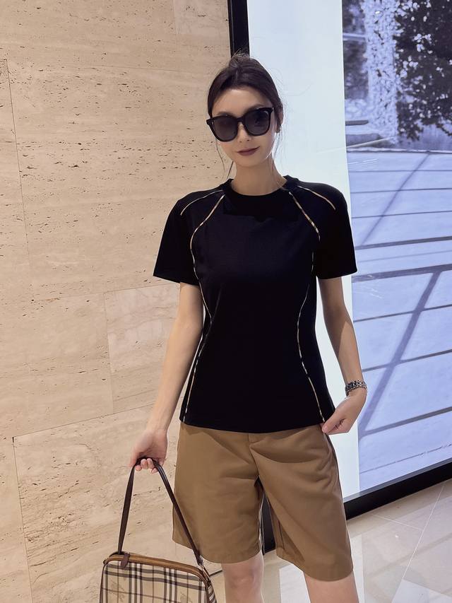 b Home B New Round Neck Short Sleeve T-Shirt Style Number: 62147 Black White