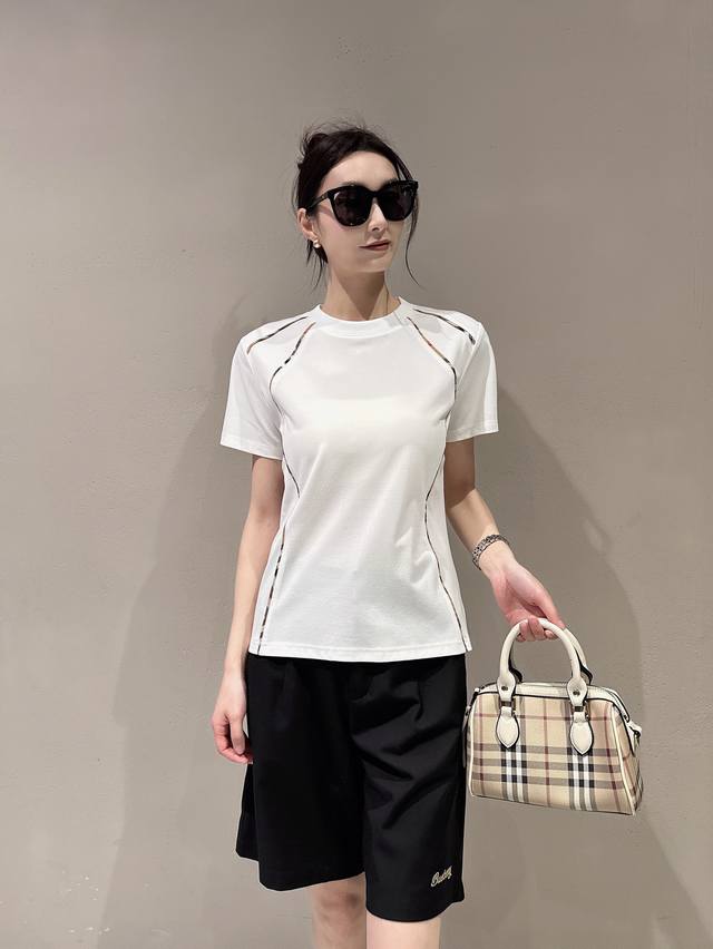b Home B New Round Neck Short Sleeve T-Shirt Style No.: 62147 Black White Apr