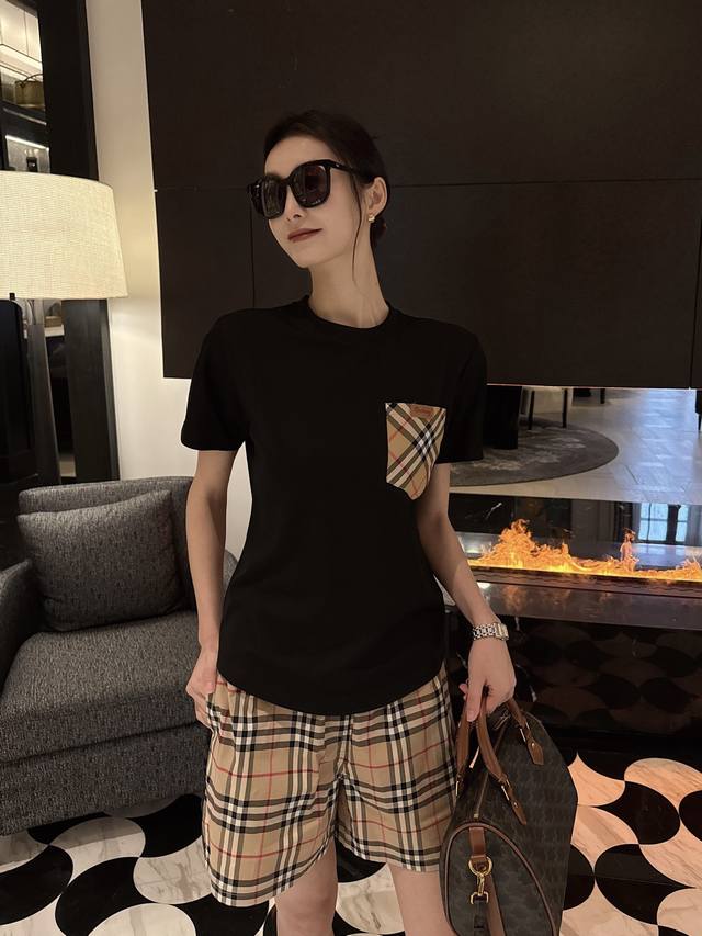 b Home B New Round Neck Short Sleeve T-Shirt Style Number: 62149 Black White