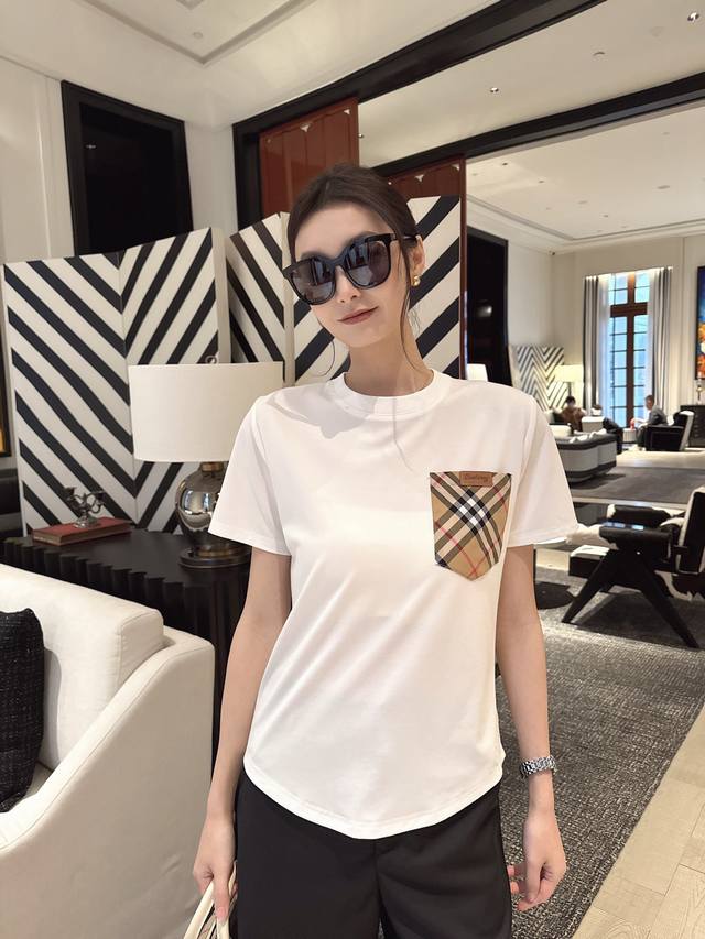 b Home B New Round Neck Short Sleeve T-Shirt Style No.: 62149 Black White Apr