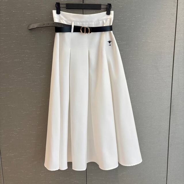 New Release 25Ss New High Waist Skirt With Large Hem, I-Shaped Pleated Skirt, Sm