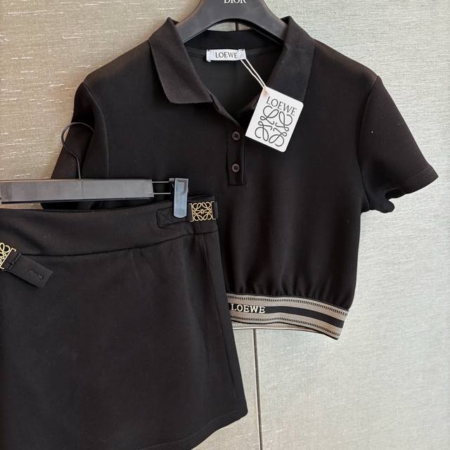 New Release 25Ss New Suit Short-Sleeved Top Short Skirt Suit Letter Pattern Deco