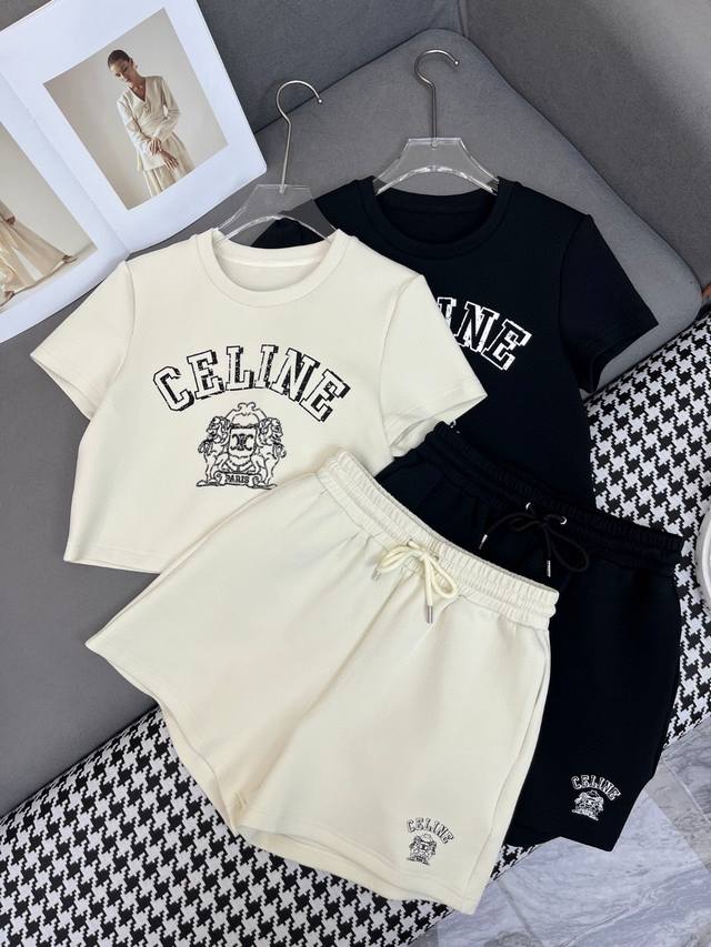 New Release 25Ss New Set T-Shirt Shorts Set Pattern Printing Decoration Casual S