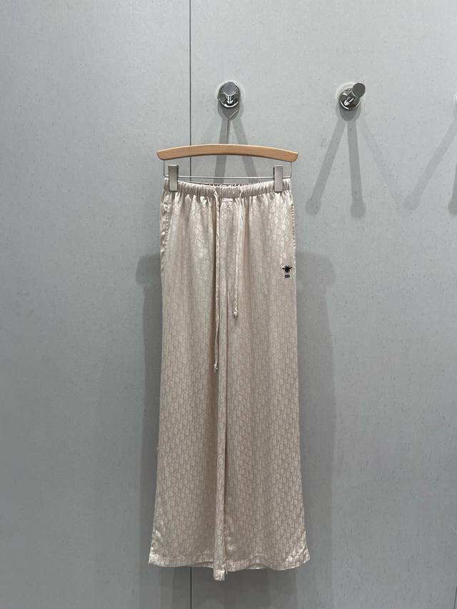 96833# Dio* 25Ss New Spring And Summer Drawstring Bee Embroidered Casual Trou