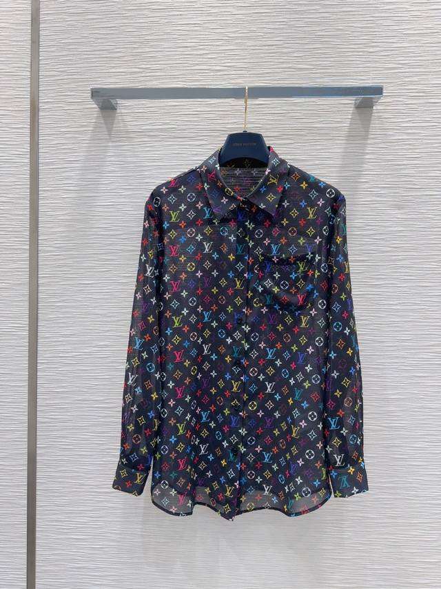 96696# Louis Vuitto* 2025Ss New Shirt Slightly Transparent, Fashionable, Care