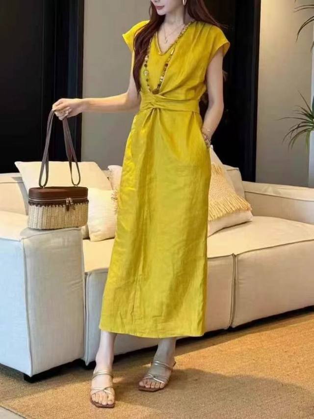 Dress Heavy 100% Linen Suit 5 Colors High Quality Pure Handmade Beads Super Beau