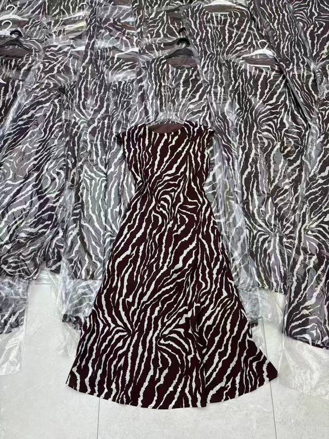 Dress Mottled Flying Sleeve Dress Smooth, Skin-Friendly, Breathable And Comforta