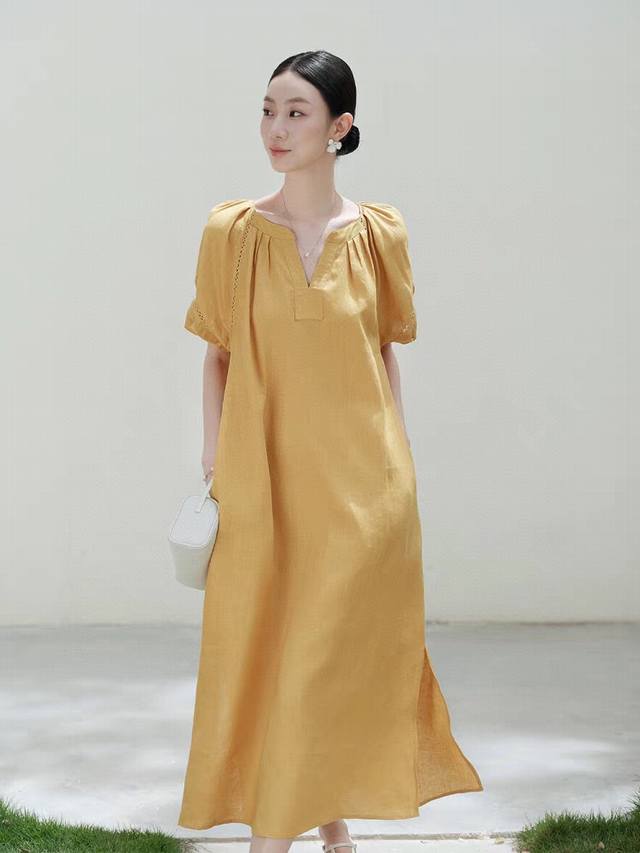 Dress Hot Item New Pictures Must Be Added High-End Loose Feeling Elegant V-Neck