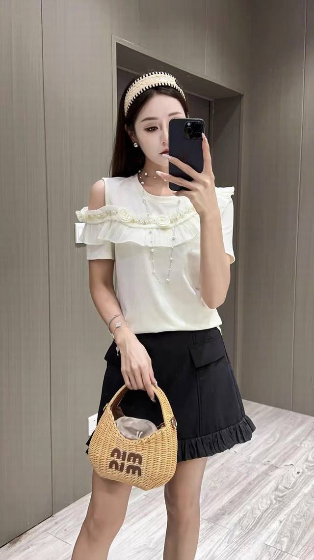 Running Quantity Price Summer Fashion Wood Ear Edge Custom Flower Off Shoulder R