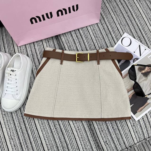Highly Recommended Series Mu* New Style Leather-Bound Small A Short Skirt With L