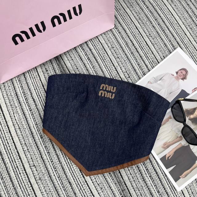 Strongly Recommends The Spring And Summer Series Mu* New Denim Tube Top Leather