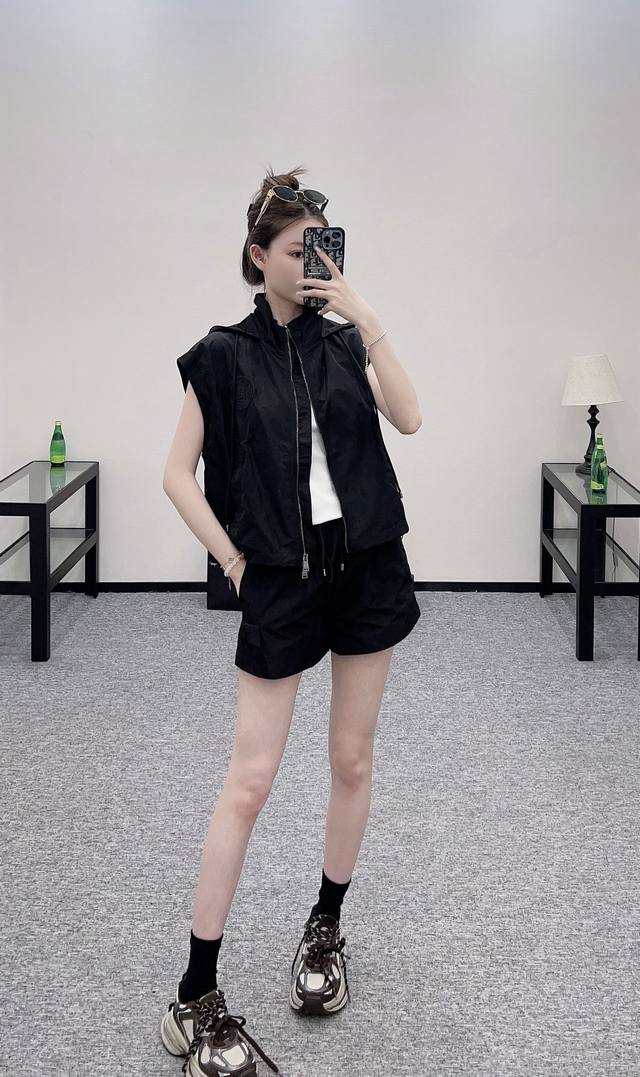 ff*New Arrival Hooded Sunscreen Vest + Shorts Customized Yb Imported Sunscree
