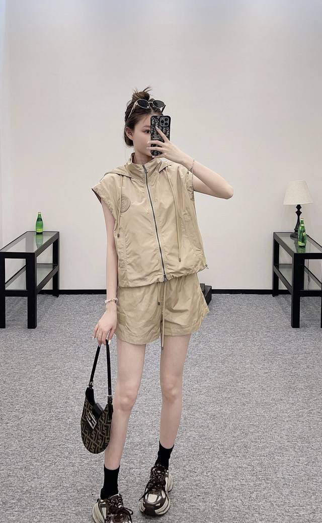 ff*New Arrival Hooded Sunscreen Vest + Shorts Customized Yb Imported Sunscree