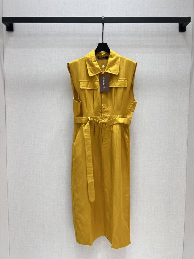 Highly Recommended Lp*2025 Spring And Summer New Sleeveless Pocket Dress Sleevel
