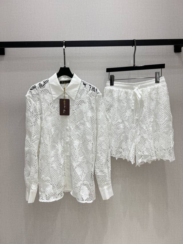 Strongly Recommend Lp*2025 Spring And Summer New Lace Embroidery Suit White Impo
