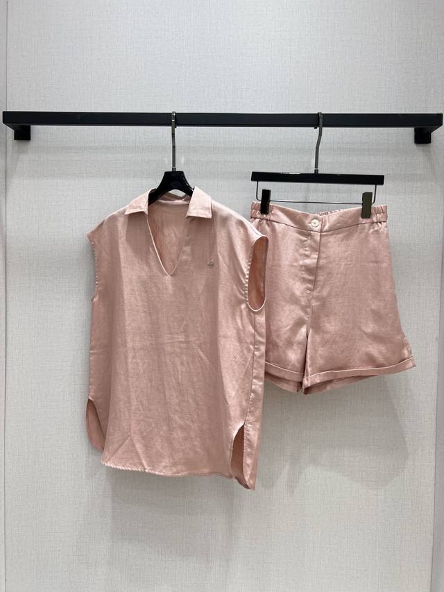 Highly Recommended Niche 2025 Spring And Summer New Sleeveless Shorts Suit 100%