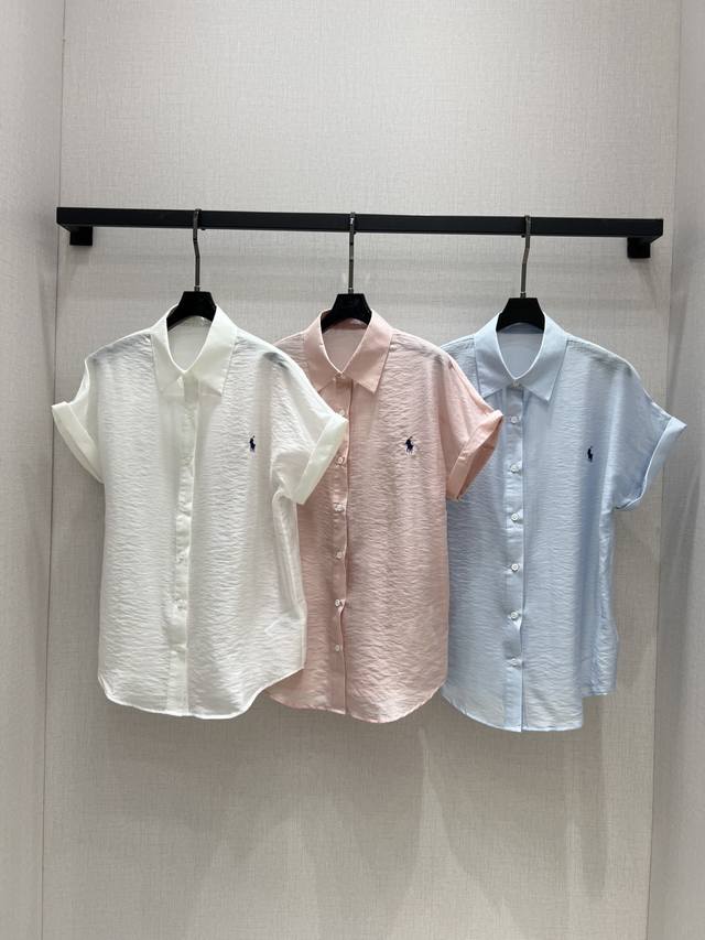 Strongly Recommend Lopo*2025 Spring And Summer New Style Lapel Short-Sleeved Shi