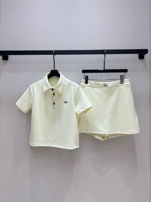 Strongly Recommends Alo 2025 New Suit. Lapel Drawstring Short-Sleeved Top With S
