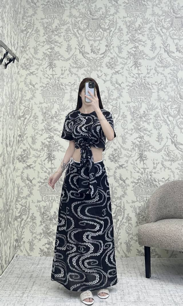 Highly Recommend Cha*2025 Spring And Summer New Short-Sleeved Lace-Up Tops, High