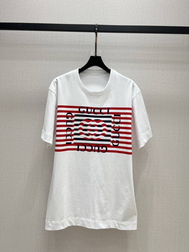 Highly Recommend Guc*2025 Spring And Summer New Retro Striped Logo Printed Short