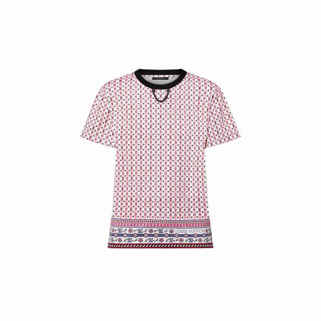 Strongly Recommends Lv*2025 Spring And Summer New Printed Splicing Chain Short-S