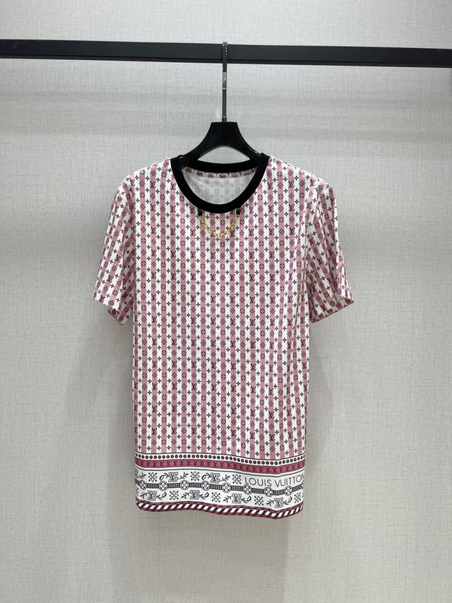 Strongly Recommends Lv*2025 Spring And Summer New Printed Splicing Chain Short-S