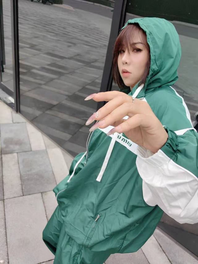 66107 Miu X Nb Hooded Work Jacket And Trousers Set Customized Yb Windproof An