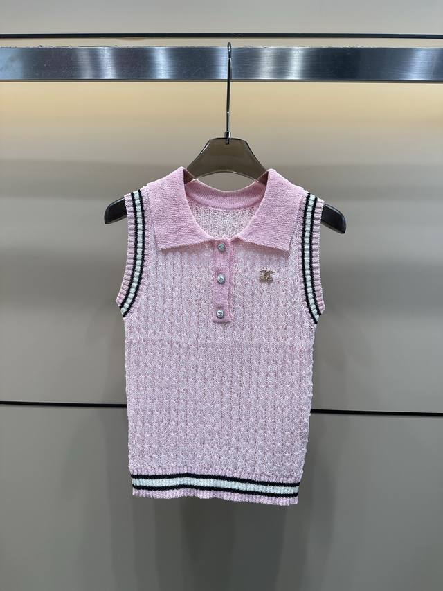 Style No.:82827 Chane 25 Summer New Style Specific Yarn Lapel Knitted Vest