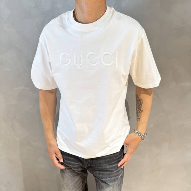 gucci Summer Short-Sleeved Shirt Made Of High-Quality Cotton Fabric, Skin-Fri