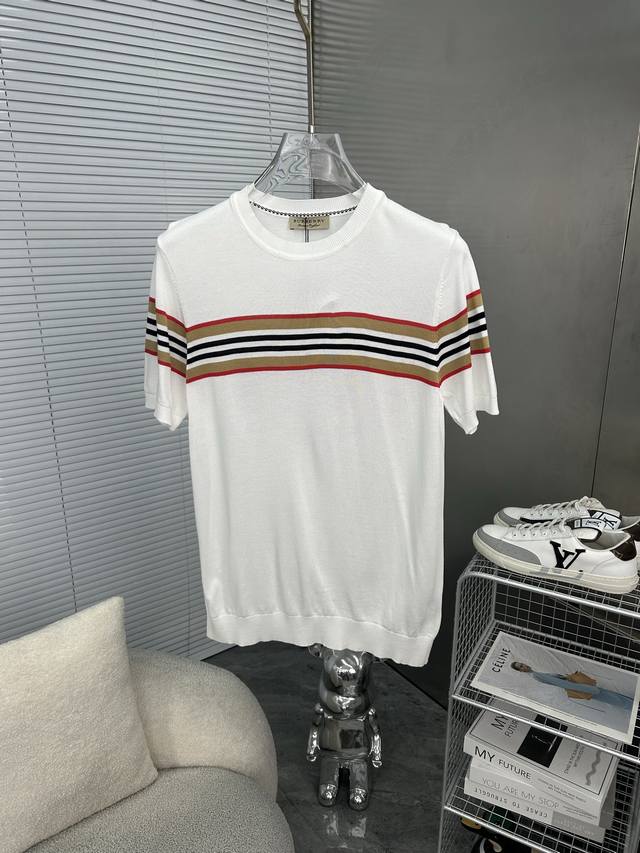 burberry Classic Sweater Round Neck Striped Design Inspired By The 1980S Retr