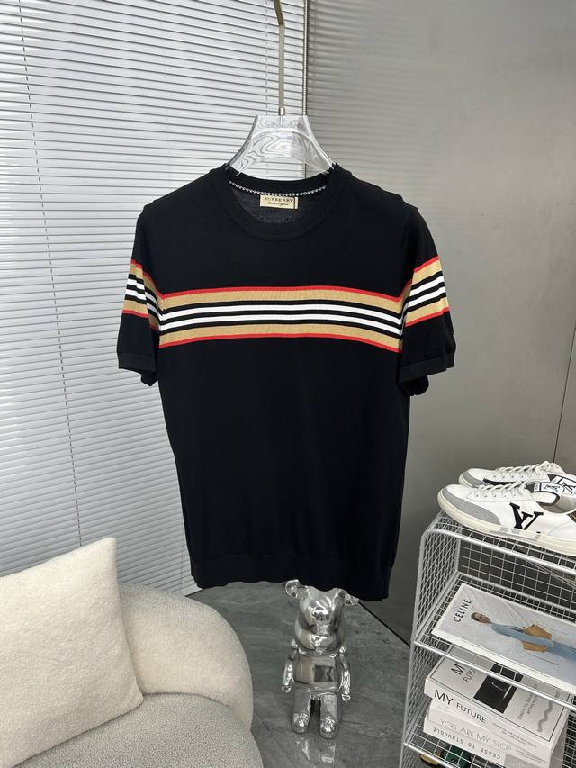 burberry Classic Sweater Round Neck Striped Design Inspired By The 1980S Retr