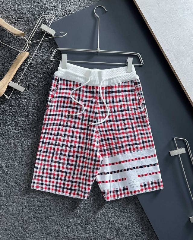 tb New Knitted Shorts Custom Fabric Uses Wafer Cloth Weaving Jacquard Knittin