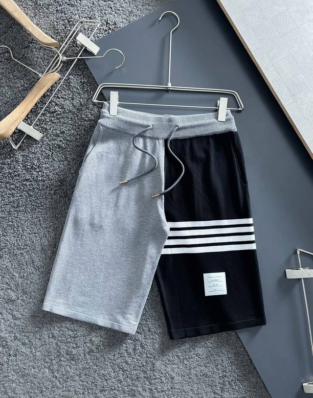 tb New Knitted Shorts Custom Fabric Uses Wafer Fabric Weaving Jacquard Knitti