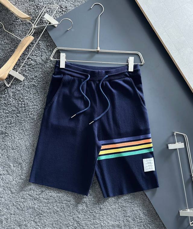 tb New Knitted Shorts Custom Fabric Uses Wafer Cloth Weaving Jacquard Knittin