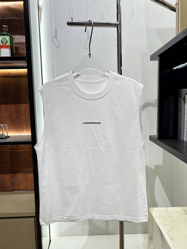 aw Alexander Wang Vest With Three-Dimensional Convex And Concave Small Letter