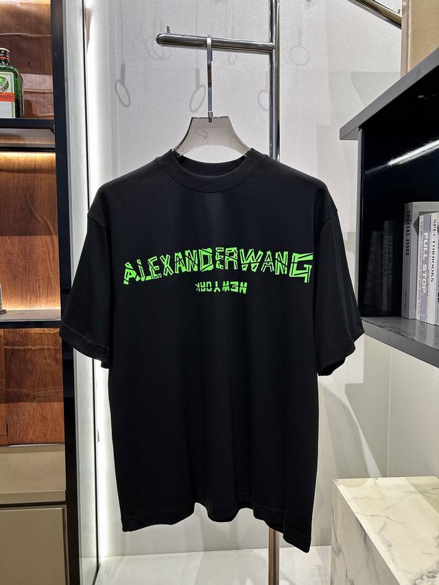 aw Alexander Wang Short-Sleeved Three-Dimensional Thick Version Of The Letter