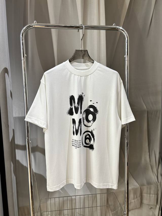 mm6 Margiela Digital Hand-Painted Printed Short-Sleeved Early Spring New Styl