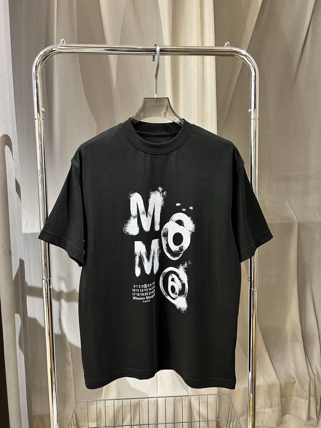 mm6 Margiela Digital Hand-Painted Printed Short-Sleeved Early Spring New Styl