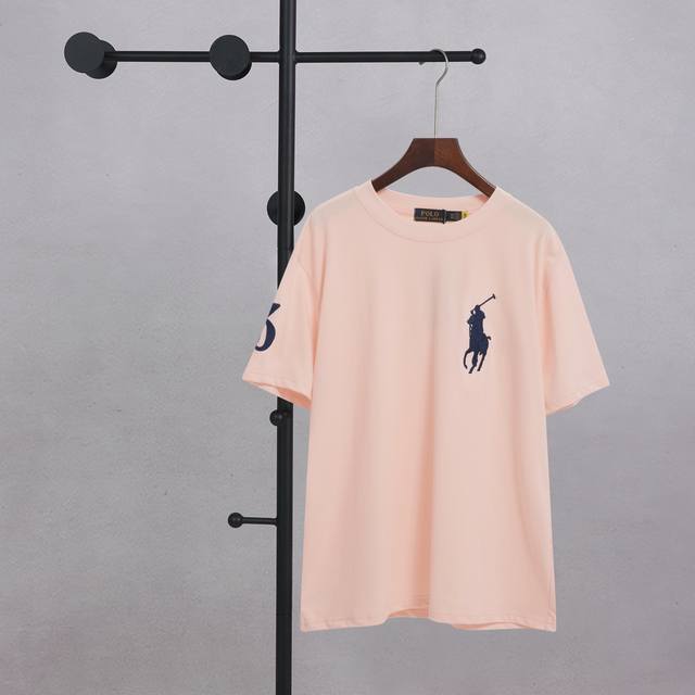 Ralph Lauren Eight-Color Large Logo Embroidered Round Neck Short-Sleeve Size Sml