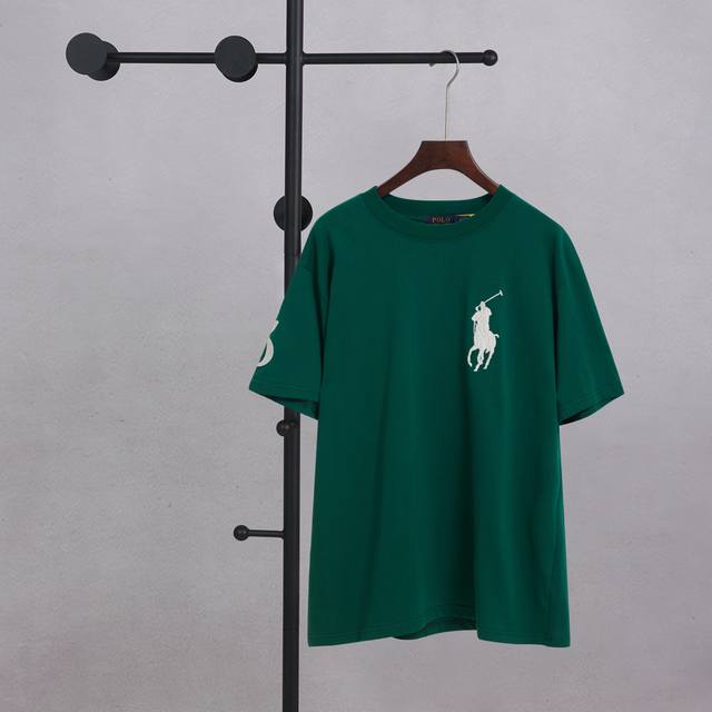 Ralph Lauren Eight-Color Large Logo Embroidered Round Neck Short-Sleeve Size Sml