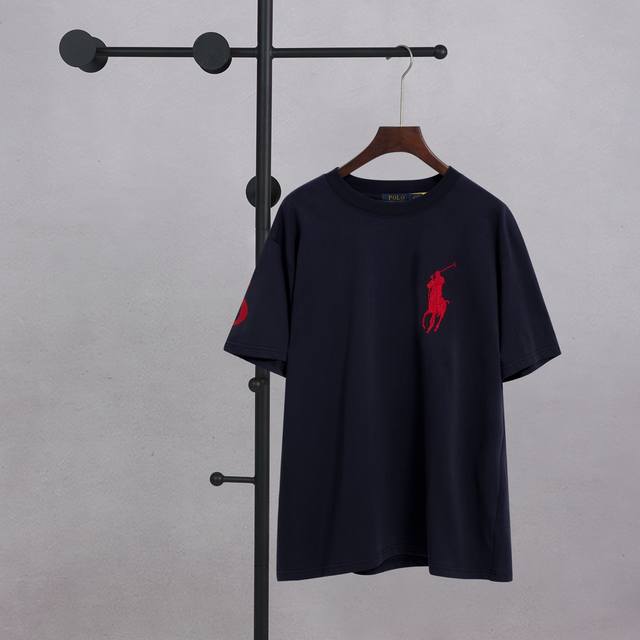 Ralph Lauren Eight-Color Large Logo Embroidered Round Neck Short-Sleeve Size Sml