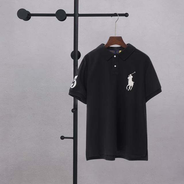 Ralph Lauren Polo Pattern Lapel Chest Large Logo Embroidered Short Sleeves P Pri