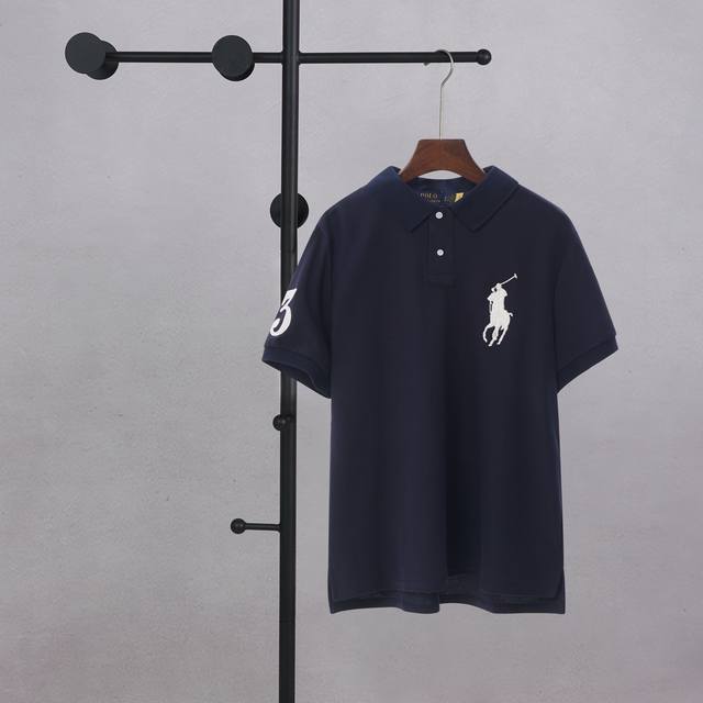 Ralph Lauren Polo Pattern Lapel Chest Large Logo Embroidered Short Sleeves P Pri