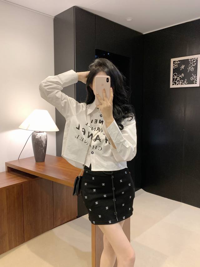 y30908#25Ss Early Spring New Chane* Printed Letter Shirt ~ Exclusive New Cust