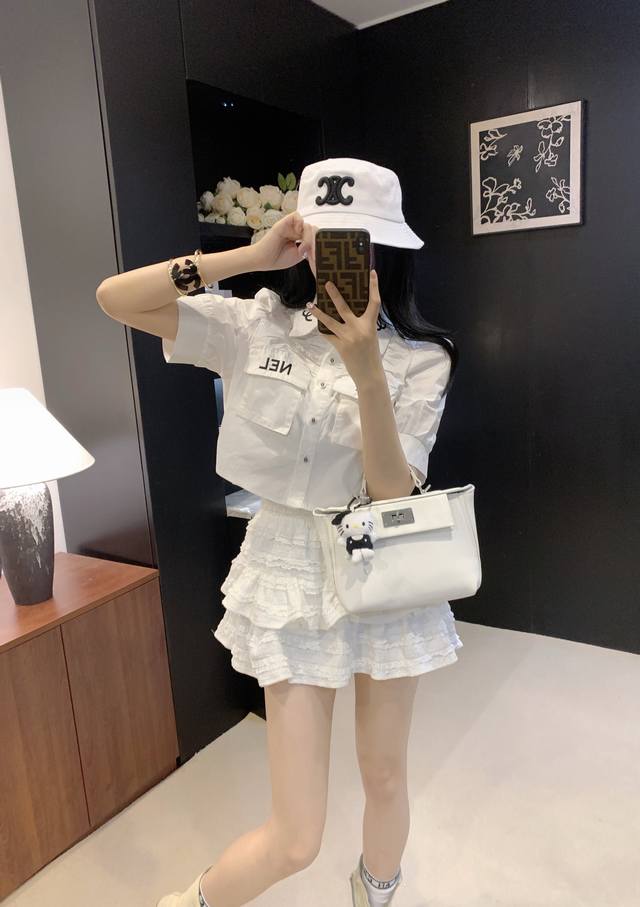 31223#25Ss New Chane* Embroidered Letter Shirt Exclusive Design Heavy Embroid