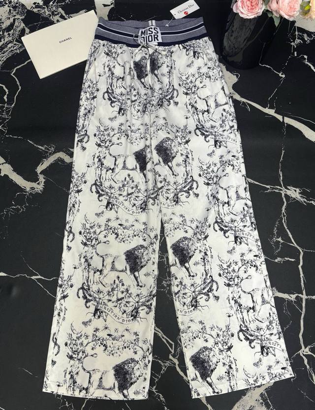 Casual Pants D Home 25 Spring And Summer New Jungle Animal Webbing Elastic Waist