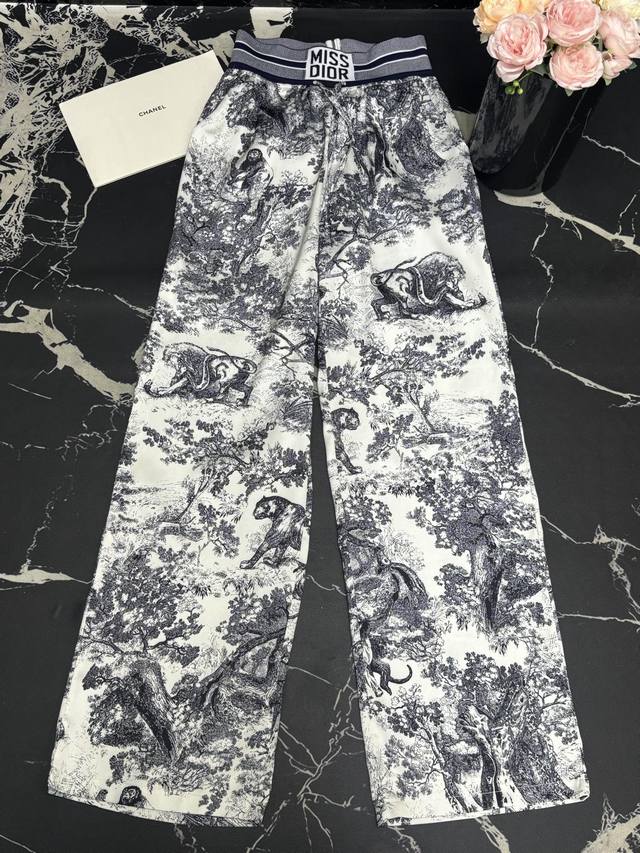 Casual Pants D Home 25 Spring And Summer New Jungle Animal Webbing Elastic Waist